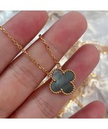 Van Cleef &amp; Arpels Necklace Vintage Alhambra Onyx 18K Yellow Gold - $100.00