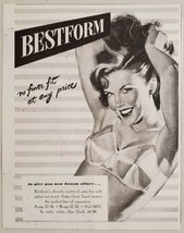 1949 Print ad Bestform Satin Bras Happy Lady Smiling - £7.89 GBP