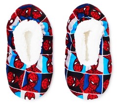 SPIDER-MAN Marvel Superhero Fuzzy Babba Slippers Size 3T-4T (Shoe Size 8-10) Nwt - $10.44