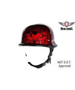 Skull Graveyard German Novelty Helmet Burgundy Costume Motorcycle Biker ... - $61.47 CAD