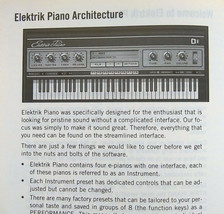 Native Instruments Elektrik Piano Original Owner&#39;s Manual Book, Electric... - $24.74