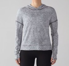 Lululemon Squad Goals Gray and Black Long Sleeve Hoodie Size 8 - £27.31 GBP