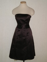 ARIA Brown Strapless Satin Look Lined Cocktail or Bridesmaid Dress  Sz 2... - $24.88