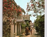 Horse and Carriage Street View St Augustine Florida FL UNP Chrome Postca... - £2.09 GBP