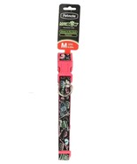 1 Petmate Maxglow M 3/4 In 14 To 20&quot; Pink Black Icon Glow In Dark Fashio... - £15.92 GBP