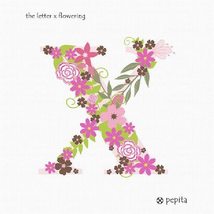 Pepita Needlepoint kit: The Letter X Flowering, 10&quot; x 10&quot; - $50.00+