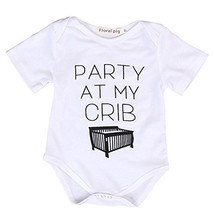 Bespoke Souvenirs Rare New Party at My Crib Funny Cute Baby Cotton Funny... - £15.92 GBP