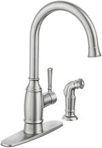 Moen 87506SRS Noell Kitchen Faucet with Side Sprayer - Spot Resist Stainless - £77.79 GBP