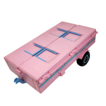 Vintage 1986 Mattel Heart Family Barbie Pop Up Pink Camping Trailer Camper Tent - £105.42 GBP
