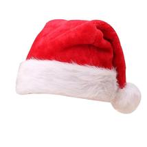 Santa Hat Christmas Thick Plush Warm Cap Holiday Props For Adult Teenager - £9.55 GBP