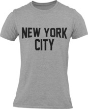 New York City Unisex T-Shirt Screen-Printed Heather Gray Tee - £11.00 GBP+