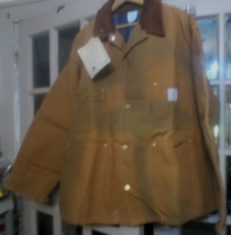 VTG NEW tag Carhartt 6BLC Duck Chore Blanket Lined Coat Jacket Made USA ... - $140.24