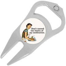 The Limit of my Medication Golf Ball Marker Divot Repair Tool Bottle Opener - $11.76