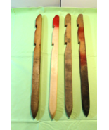 4 QTY MILITARY 24&quot; WOOD HEAVY DUTY DOUBLE CATCH TENT STAKES MADE IN THE USA - $40.21 CAD