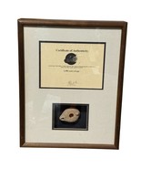 Ancient Holy Land Oil Lamp Display With COA In Wood Frame - $120.00