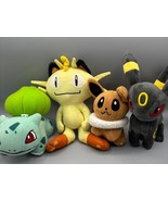 Pokemon Plush Toy Set Meowth Eevee Bulbasaur Umbreon 4 Pcs Mixed Color - $21.67