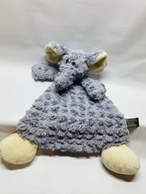 Demdaco Elephant Lovey Rattle Plush Gray Baby Security Blanket Soft Flat 12&#39;&#39;  - £6.72 GBP