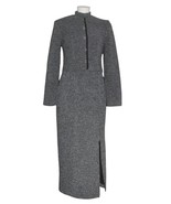 VTG 2-Pc BRIOCHE Grey Loop Sleeveless Long Dress &amp; Cropped Button Jacket... - $82.04 CAD