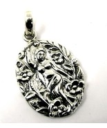 Relief Mädchenbild Eingravierter 925 Sterling Silber Anhänger - €84,73 EUR