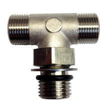 Uflex Boss Style T-Fitting - Nickel - ORB 6 to 3/8&quot; COMP - $36.48
