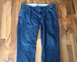 Mens Lands End Traditional Fit Blue Jeans Size 42 by 29 1/2  Cotton Flat... - $23.05