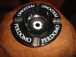 Perdomo Large Table Top Ceramic Black & Gold Ashtray NIB image 2
