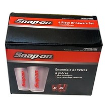 Snap-On Drinkware 4 Glass Box Set New  2 Pilsner and 2 Shot - £31.59 GBP