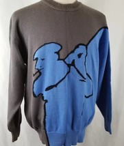 SLAZENGER Golf Shop Collection Mens XL Blue Gray Crewneck Cotton Sweater  - £15.97 GBP