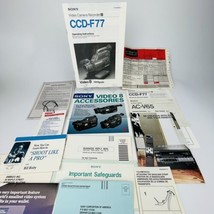 Vintage Sony CCDF77 Video Camera Manual Brochures Receipt Materials From Sale 91 - £37.88 GBP