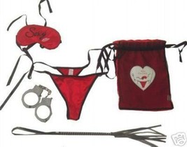 Jolie Lingerie 5 Piece Fantasy, Roleplay, Cuffs, Bachelorette, Whip Set - £19.08 GBP