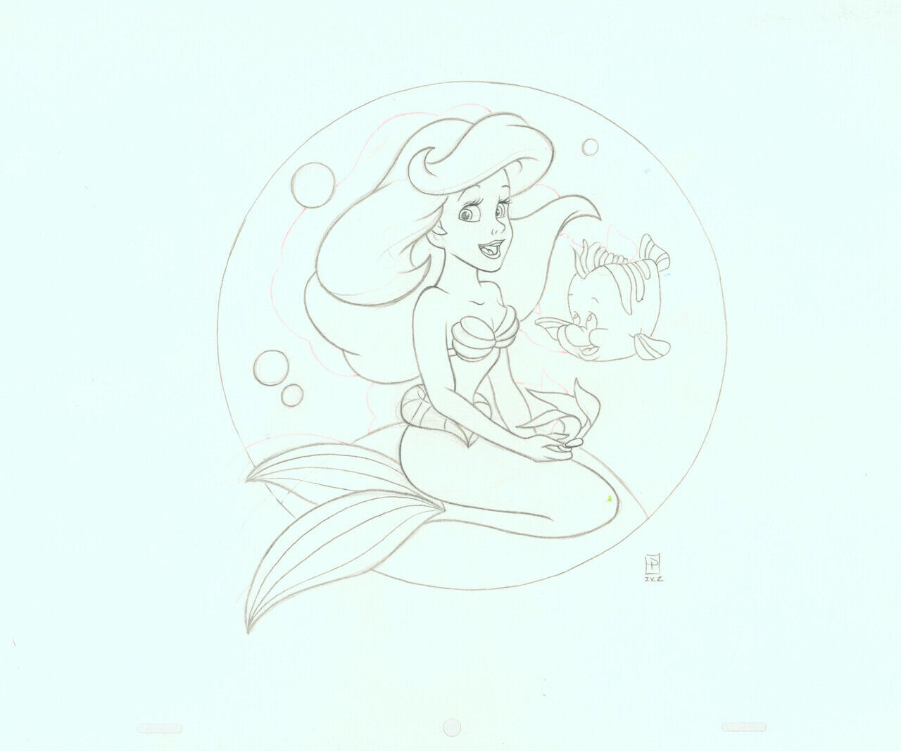 Jon Pinto Original Art SIGNED Walt Disney World Park Little Mermaid Wrist Watch - $98.99