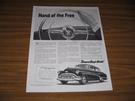 1951 Print Ad Buick Dynaflow Cars Hand on Steering Wheel - £11.15 GBP