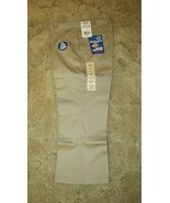 DICKIES Girls Junior Khaki Uniform Capri Sz 9 Boot Cut Waist 32&quot; x Ins 2... - $20.30 CAD