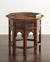 Horchow Moroccan Joli Bone Inlay Accent Table  - £868.79 GBP