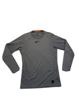 Nike Pro Grey Long Sleeve Heavyweight Shirt Mens Medium Fitted - $18.39
