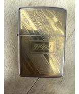 Early 1980s Vintage Zippo Lighter - Gold Plated Diagonal Swirl - BDS - $53.77 CAD