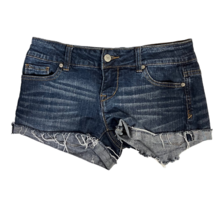 Altard State Womens Cut-Off Shorts Blue Cut Off Frayed Low Rise Zip Juniors 26/3 - £16.67 GBP