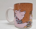 Vintage Coffee Mug Cup GUHL Pig Family Dinner Pork And Beans Funny Gift - $14.75