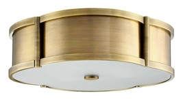 Park Harbor Javins PHFL4133AGBR 3-Light 15-3/8&quot; Flush Mount Drum Ceiling Fixture - £437.95 GBP