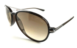 Tom Ford Aviator Pilot 58mm Brown Men's Women's Sunglasses Italy T1 - $149.99