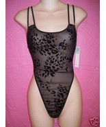 Fantasy Lingerie Phantom Leopard Bodyshaper Halter Teddy: Black : OS - $37.12 CAD
