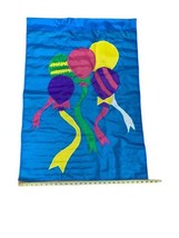 Balloons Garden Spring House Flag Banner 27” x 40&quot; Colorful - £10.68 GBP
