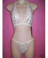 Fantasy Lingerie Beautiful Ivory Floral Bralette &amp; G-String Set: OS - $36.98 CAD