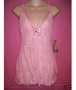 Dreamgirl Lingerie 2 Piece Lace Babydoll with Thong &amp; Necklace: S, L - $39.59 CAD