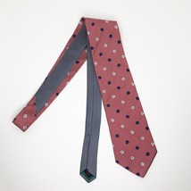 Vintage Tommy Hilfiger Mens Necktie Tie Patriotic Red White Blue Daisy 100% Silk - £24.52 GBP