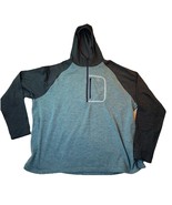 L.L. Bean Adventure Grid Fleece Half Zip Pullover Mens XXL Blue Grey Per... - $39.66 CAD
