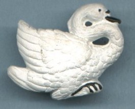 Ceramic Swan Bead - $5.00