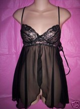 Fantasy Lingerie Sexy Split Bordeaux Babydoll &amp; G-String: Medium and / or large - £23.08 GBP