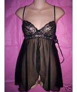 Fantasy Lingerie Sexy Split Bordeaux Babydoll &amp; G-String: Medium and / o... - $39.59 CAD
