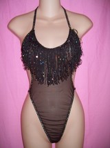 Tease Bodywear Lingerie Sexy Mesh Fringed Bodysuit : One Size - $31.95